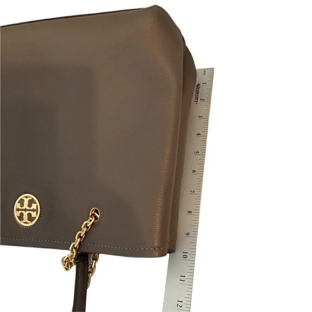 Tory Burch Carson Tote Silver Maple Leather